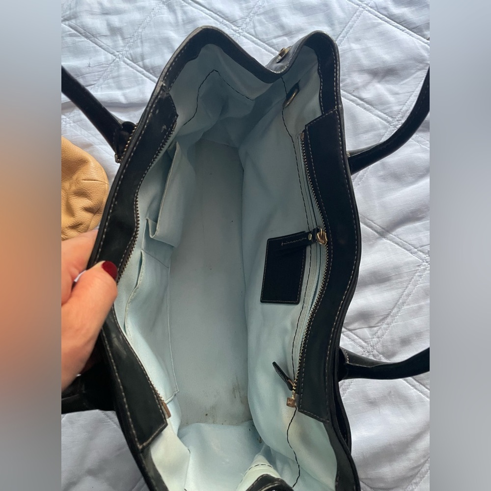 Coach black tote purse